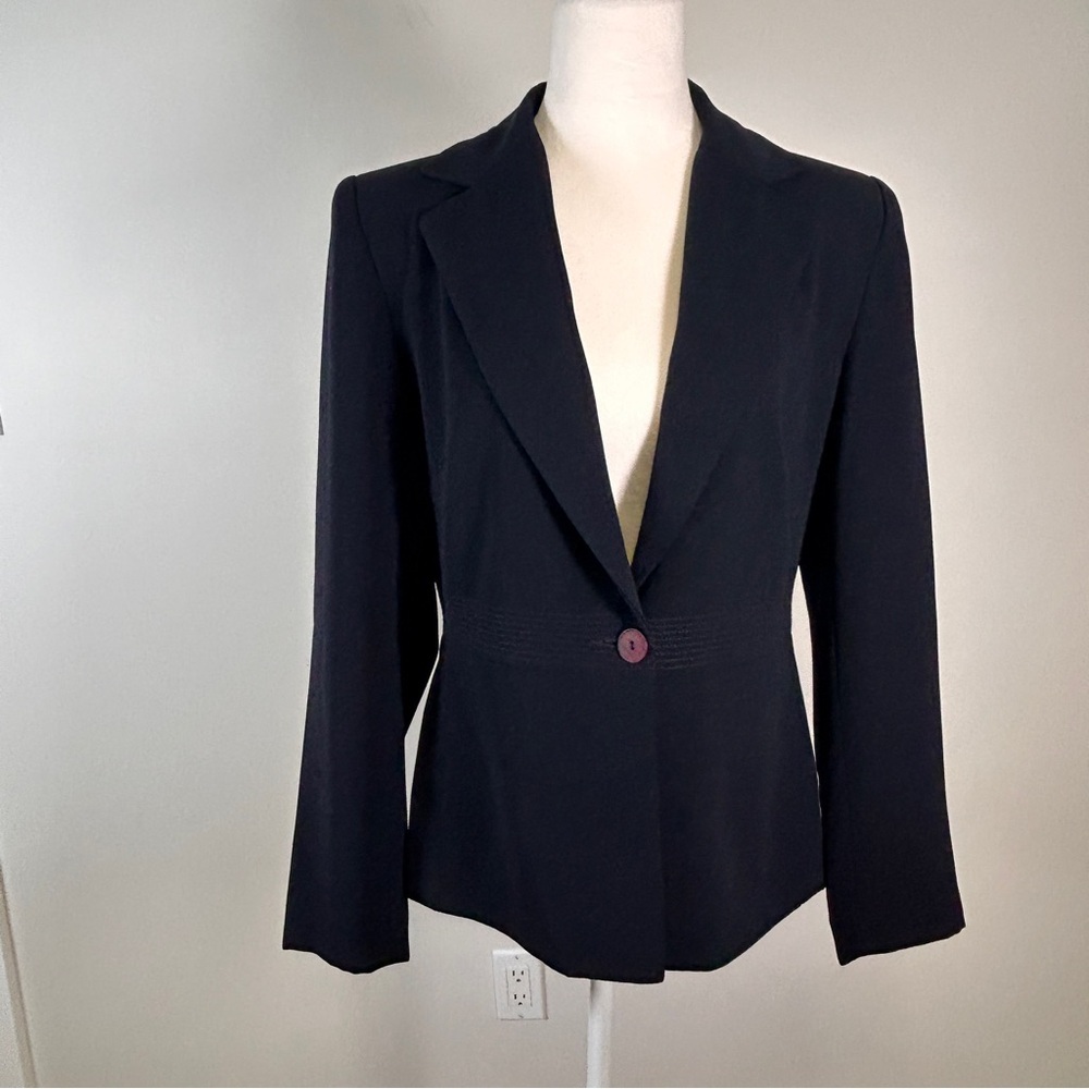 Sport Collection Women's Size 10 Navy Blue Blazer Single Button Business